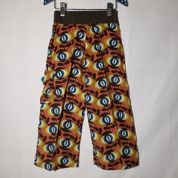 Matilda Jane Mod Wide Leg Corduroy Pants Girls 4 Brown Rust Blue Pull On Cord - Picture 4 of 7